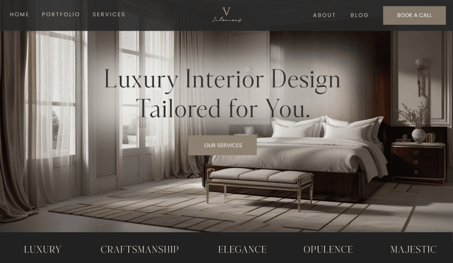 Website for an Interior Studio 1