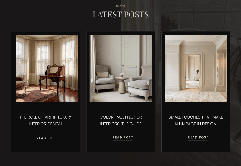 Website for an Interior Studio 2